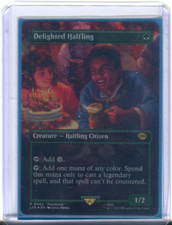 MTG Lord of the Rings - Delighted Halfling (Borderless Foil) - NM/MINT! - Image 1