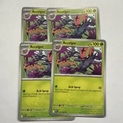Accelgor x4 (playset) 009/086 White Flare (WHT en) Common NM Pokemon - Image 1