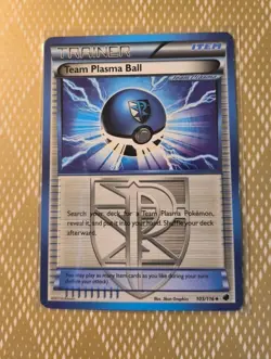 2013 Pokemon Black & White Plasma Freeze Team Ball Reverse Holo #105/116 NM - Image 1