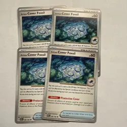 Antique Cover Fossil x4 (playset) 080/086 Black Bolt (BLK en) Common NM Pokemon - Image 1