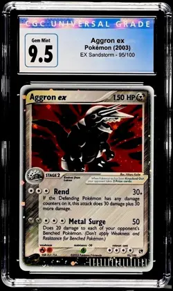 Pokemon Aggron ex EX Sandstorm Holo #95 CGC 10 Gem Mint - Image 1