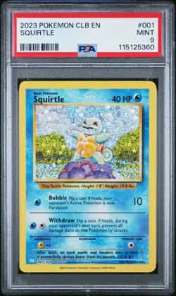 2023 POKEMON BLASTOISE & SUICUNE EX DECK #001 SQUIRTLE PSA 9 - Image 1