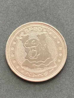 Grimer medal coin Meiji Juice Pokemon Japanese NINTENDO VERY RARE - Image 1