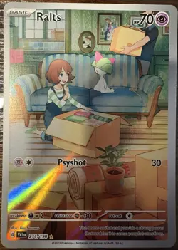 Ralts Scarlet & Violet Illustration Rare Card 211/198 Near Mint Condition - Image 1