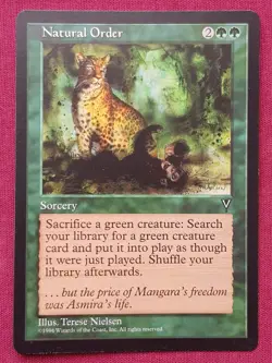 Magic The Gathering VISIONS NATURAL ORDER green card MTG - Image 1