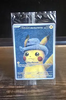 Pikachu with Grey Felt Hat 085 Promo Card Pokemon Van Gogh Museum Sealed - Image 1
