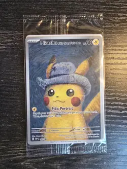 Pikachu with Grey Felt Hat 085 Promo Card Pokemon Van Gogh Museum Sealed - Image 2