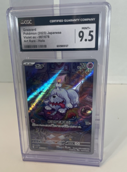 CGC 9.5 Greavard 087/078 Violet ex 2023 Graded Japanese Pokemon Card TCG - Image 1