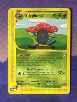 Vileplume 69/165 Regular Rare Expedition Pokemon Card Lp - Image 1