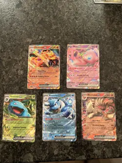 Pokemon 151 5 Card EX Lot Mew Charizard Blastoise Venusaur Ninetales mint - Image 1