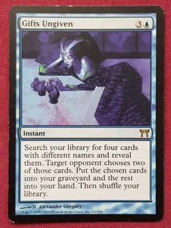 Magic The Gathering CHAMPIONS OF KAMIGAWA GIFTS UNGIVEN blue card MTG - Image 1