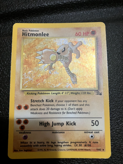 Pokemon TCG - Hitmonlee - 7/62 - Holo Unlimited - Fossil Unlimited [Near Mint] - Image 1