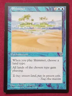 Magic The Gathering MIRAGE SHIMMER blue card MTG - Image 1