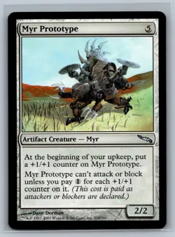 Magic The Gathering Mirrodin Myr Prototype #214/306 MTG TCG CCG - Image 1