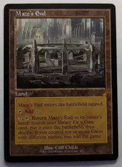 MAZE'S END Retro Frame - Final Fantasy MTG Magic: the Gathering - Image 1
