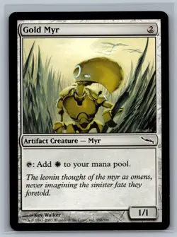 Magic The Gathering Mirrodin 4x Gold Myr #180/306 MTG TCG CCG Playset - Image 1