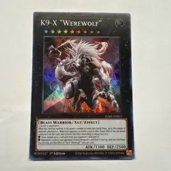 K9-X "Werewolf" JUSH-EN037 Super Rare 1st Ed NM Yugioh - Image 1
