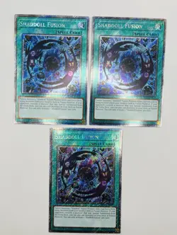 Yugioh Tcg - 3x Shaddoll Fusion - RA04-EN231 - Platinum Secret Rare Set Of 3 - Image 1