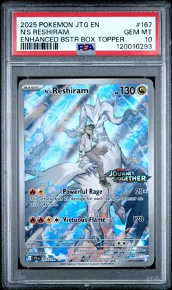 N's Reshiram - #167 - Journey Together - Box Topper - Pokemon Card - PSA 10 - Image 1