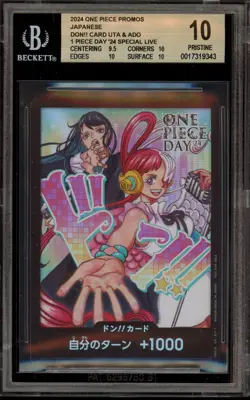 G2U One Piece CCG Don Card Uta Ado One Piece Day 24 Japanese Promo BGS 10 - Image 1