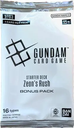 Gundam Card Game Bonus Pack - Starter Deck Zeon's Rush ST03 - Unopened - Image 1