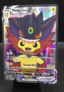 Pokemon Mega Gengar Pikachu Vcos Full Art Custom Card - Image 1