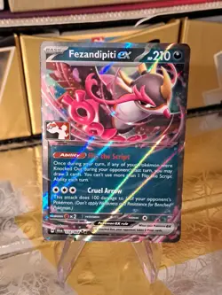 Fezandipiti ex Pokemon Prize Pack Series 7 Promo Pokemon Card NM/LP Stamp - Image 1