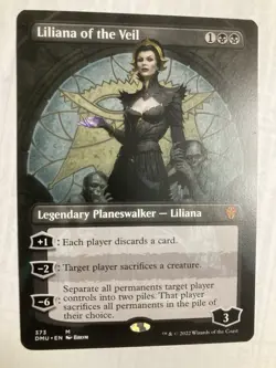 1x MTG Liliana of the Veil Borderless DMU Dominaria United NM - Image 1