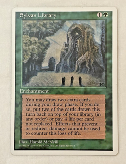 1x Sylvan Library Fourth 4th Edition MTG Magic the Gathering LP - Image 1