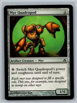 Magic MTG Fifth Dawn 4x Myr Quadropod #138/165 TCG CCG Playset - Image 1