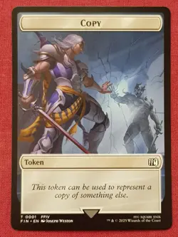 Magic The Gathering FINAL FANTASY HERO 0002 COPY 0001 token card MTG - Image 2