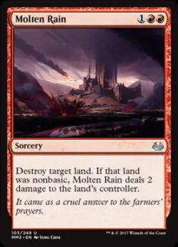 Molten Rain - Light Play MTG Modern Masters 2017 - Image 1