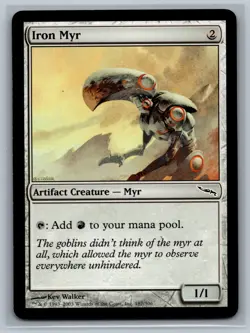 Magic The Gathering Mirrodin 4x Iron Myr #187/306 MTG TCG CCG Playset - Image 1