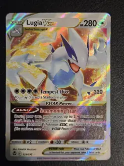 Lugia VSTAR - 139/195 - Pokemon Silver Tempest Sword & Shield Ultra Rare Card NM - Image 2