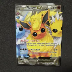 2016 Pokemon FLAREON EX RC28 /RC32 Radiant Collection Holo XY Generations Set LP - Image 2