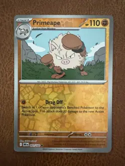 Primeape 091/182 (Reverse Holo) Pokemon TCG Destined Rivals - Pack Fresh NM - Image 1