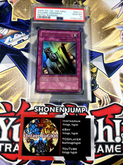 G1N Yugioh PSA 10 Solemn Judgment MRDEN127 Ultra Rare 2004 EN Variant POP 2 - Image 1