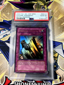 G1N Yugioh PSA 10 Solemn Judgment MRDEN127 Ultra Rare 2004 EN Variant POP 2 - Image 2