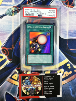 G2U Yugioh Spell Shattering Arrow TU05EN005 PSA 10 Super Rare POP 1 - Image 1
