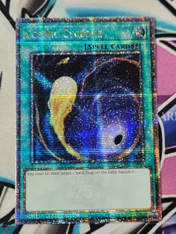 Cosmic Cyclone RA02-EN061 Quarter Century Secret Rare 1st Ed Yugioh - Image 1