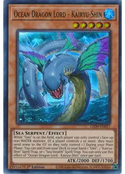 Yugioh Ocean Dragon Lord - Kairyu-Shin (Ultra Rare) (1st Edition) - LED9-EN017 P - Image 1