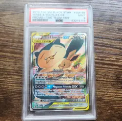 Pokemon Eevee & Snorlax GX Tag Team Tin Promo #SM169 PSA 9 Mint - Image 1