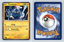 Thundurus #033/086 Scarlet & Violet Black Bolt Rare Holo Pokemon 2025 TCG Card - Image 1