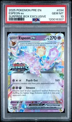 Espeon EX #034 - Prismatic Surprise Box - Pokemon Card - PSA 10 - Image 1