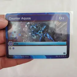 Bakugan Counter Aquos Card Flip Bakugan Brawlers ENG 140 CO BB HEX - Image 3