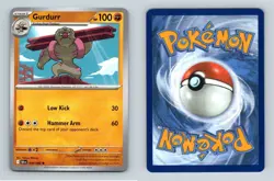 Gurdurr #048/086 Scarlet & Violet Black Bolt Common Pokemon 2025 TCG Card - Image 1