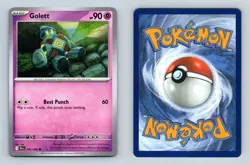 Golett #042/086 Scarlet & Violet Black Bolt Common Pokemon 2025 TCG Card - Image 1