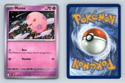 Munna #035/086 Scarlet & Violet Black Bolt Common Pokemon 2025 TCG Card - Image 1