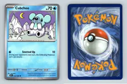 Cubchoo #025/086 Scarlet & Violet Black Bolt Common Pokemon 2025 TCG Card - Image 1