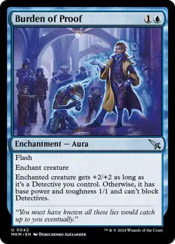 🧙Burden Of Proof U 0042 Foil MKM Murder at Karlov Manor Mtg - Image 1
